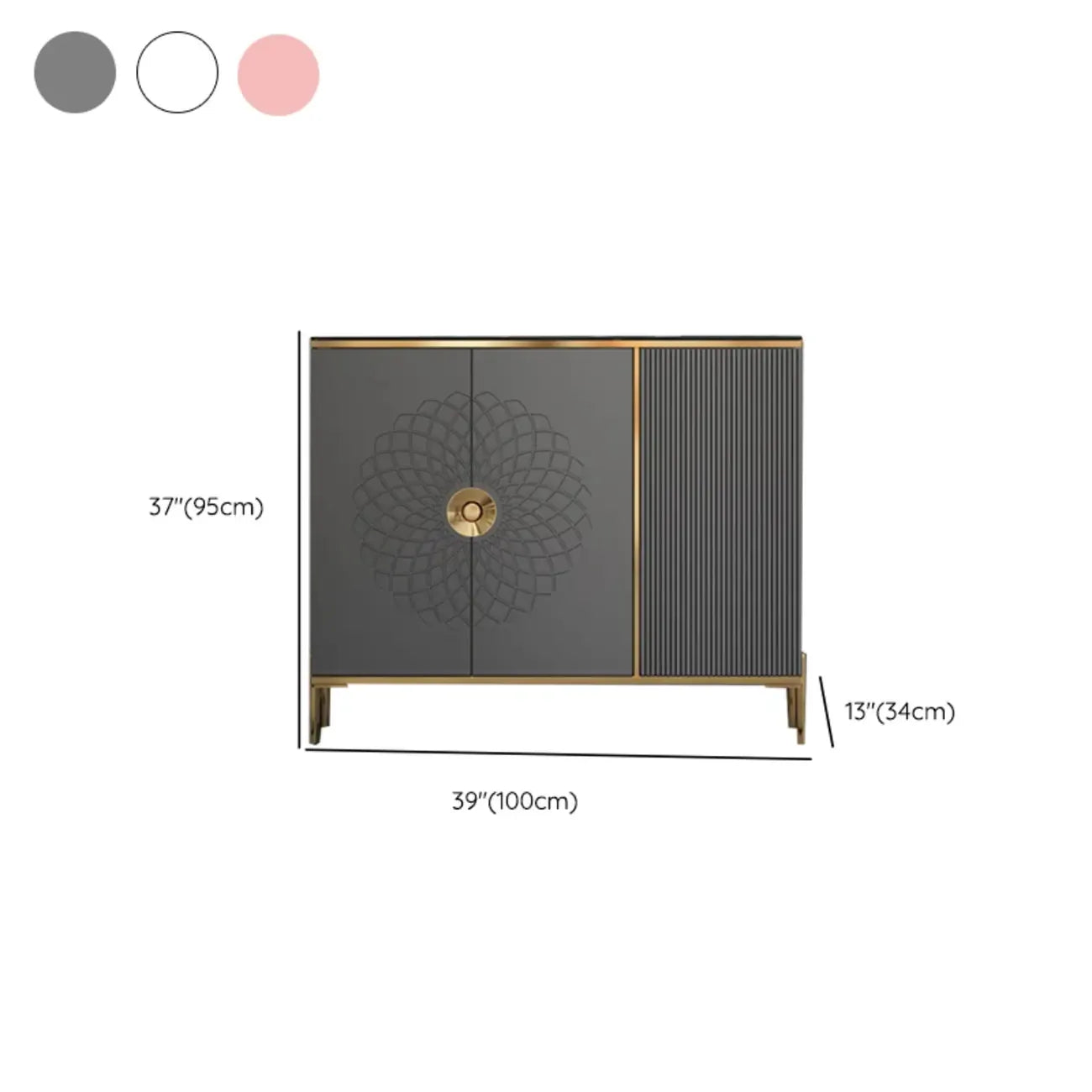 Freestanding Stylish Adjustable Shelves Shoe Storage Cabinet