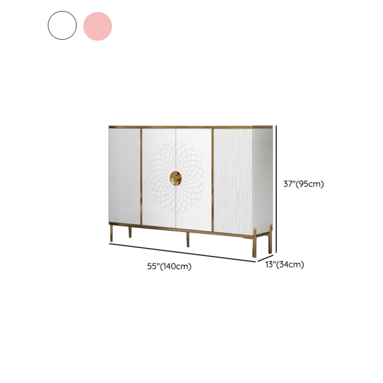 Freestanding Stylish Adjustable Shelves Shoe Storage Cabinet