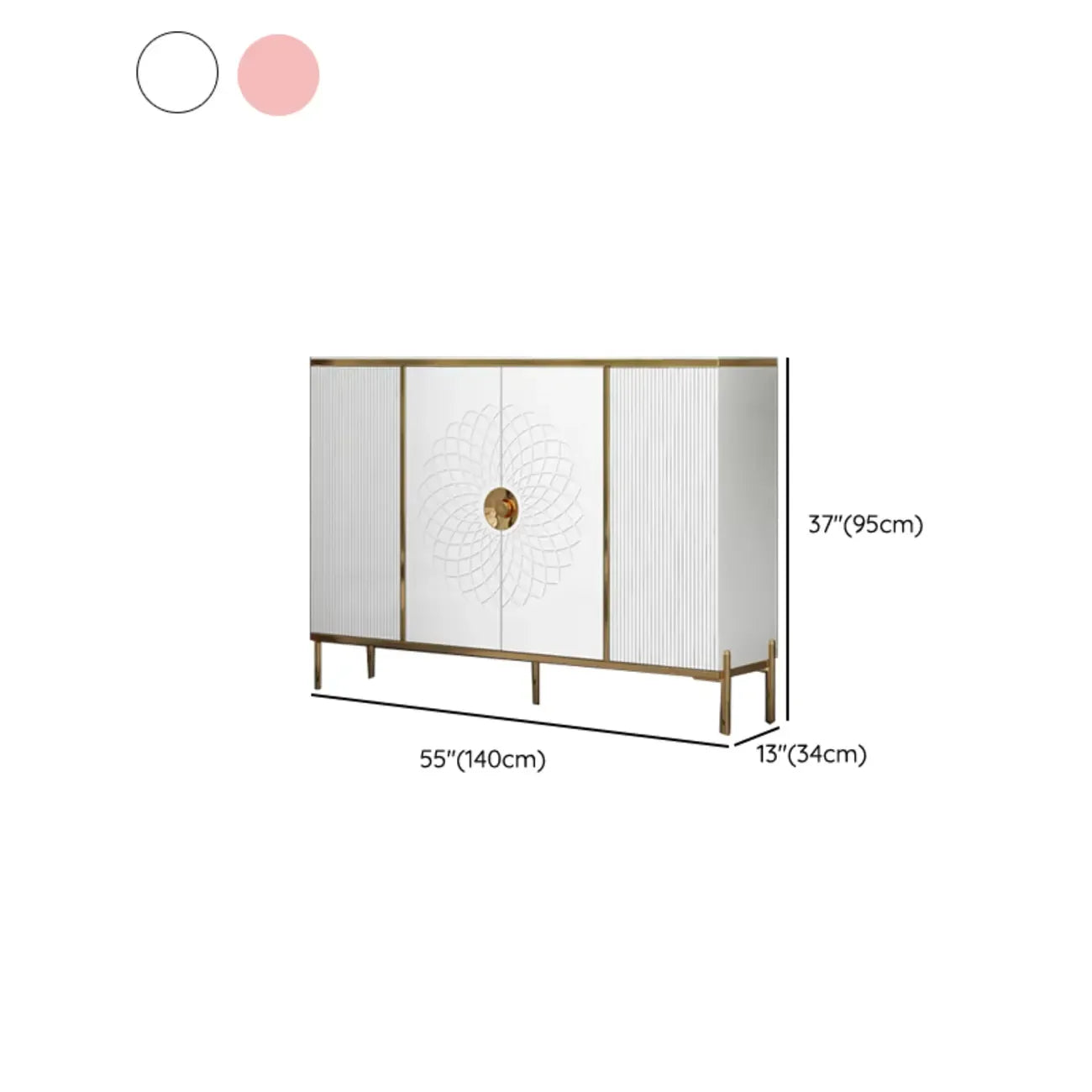 Freestanding Stylish Adjustable Shelves Shoe Storage Cabinet