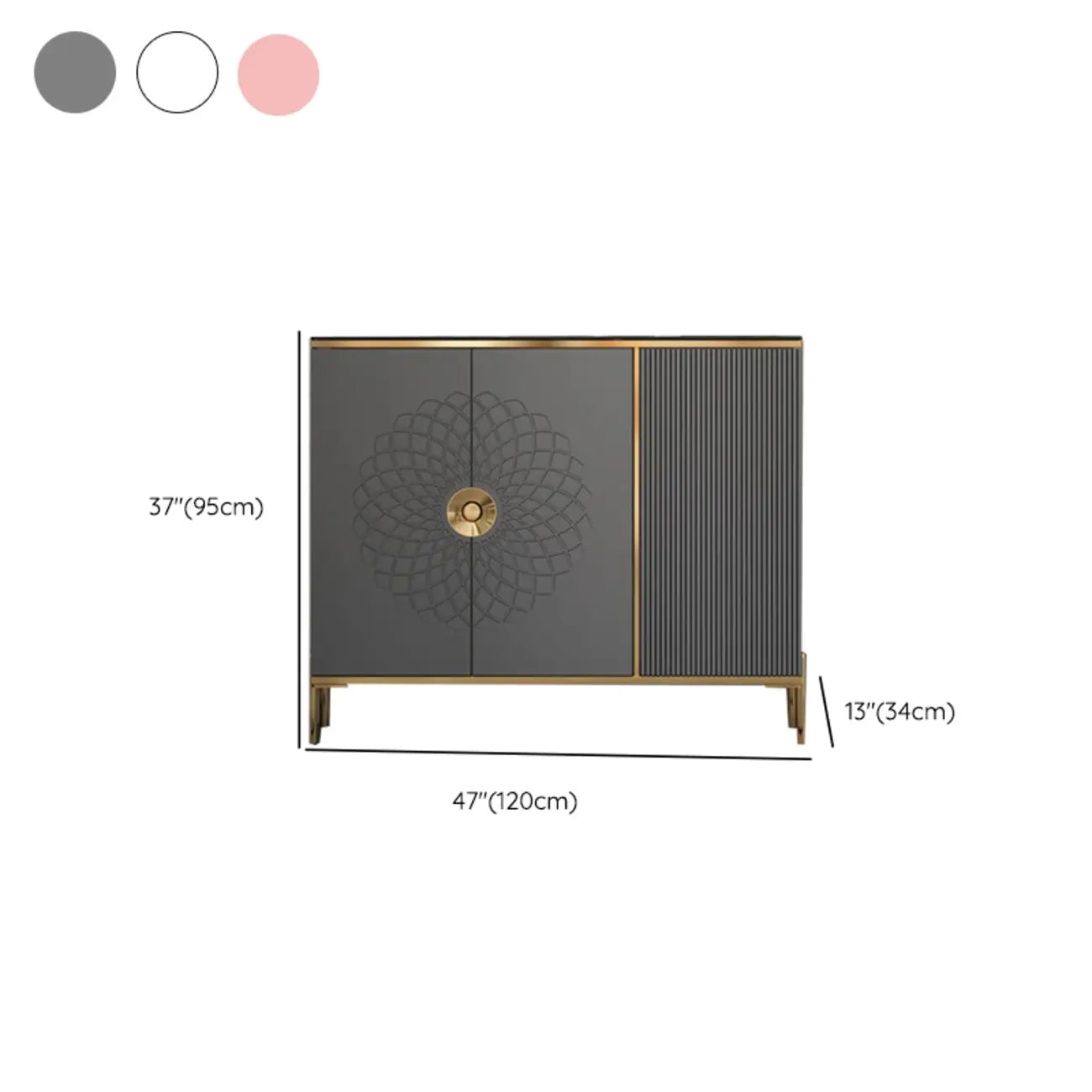 Freestanding Stylish Adjustable Shelves Shoe Storage Cabinet