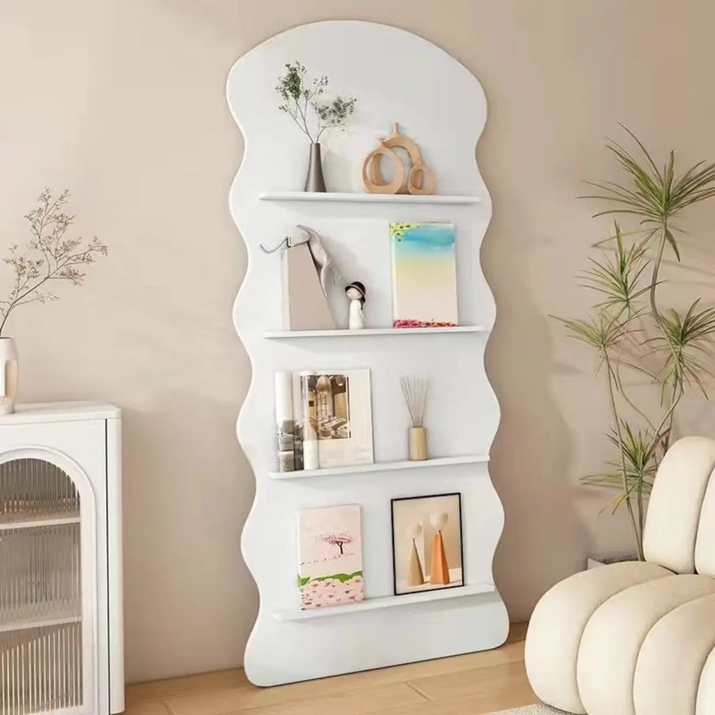 Brown Timber 3 Shelves Wood Bookcase Decorative Bookshelf