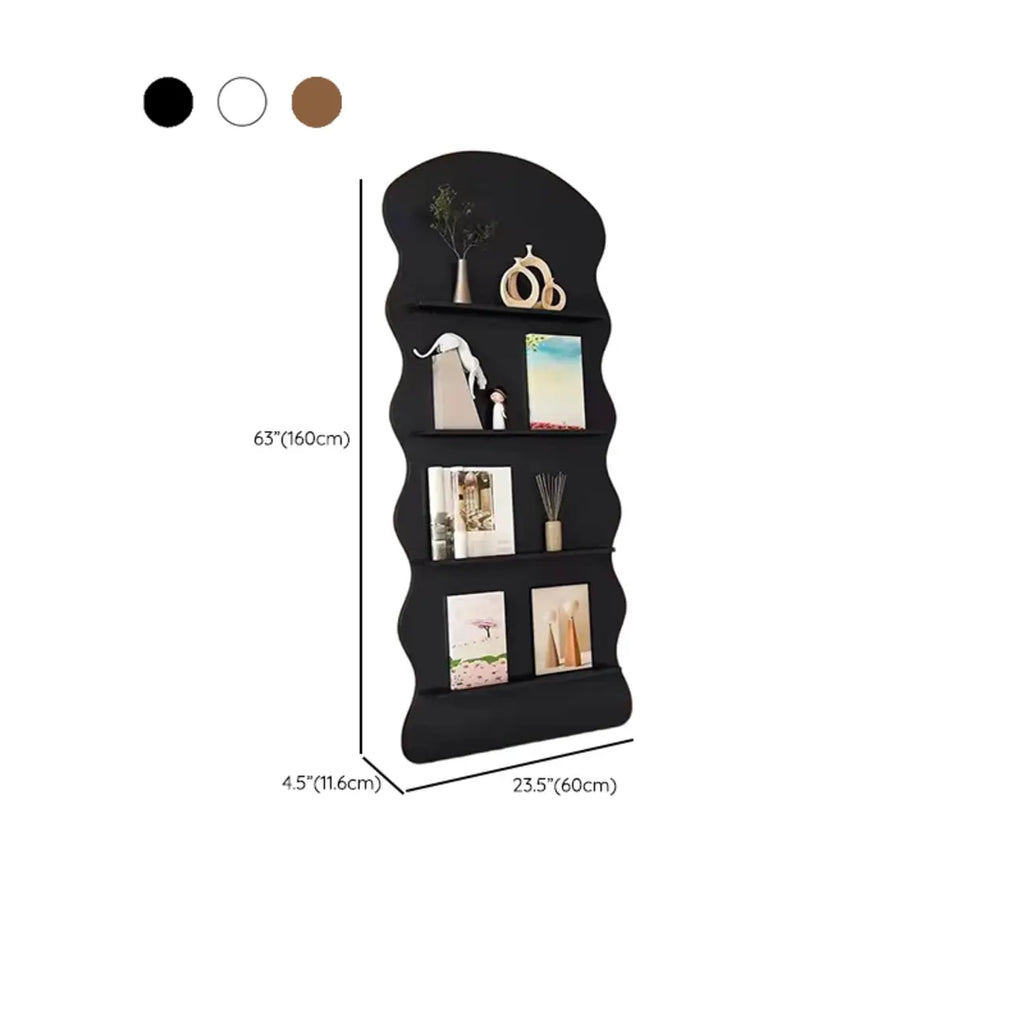 Brown Timber 3 Shelves Wood Bookcase Decorative Bookshelf