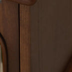 Tall Traditional Brown Wooden Rectangular Side Table