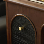 Tall Traditional Brown Wooden Rectangular Side Table
