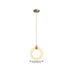 Adjustable Gold Metal Circle Hanging Pendant Light