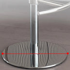 Minimalist Beige Leather Saddle Bar Stools