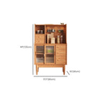 Nordic Adjustable Shelf 5 Drawers Wooden Sideboard Cabinet