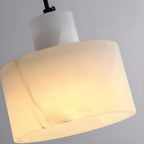 Black Stone Cylinder Hanging Pendant Light Fixture