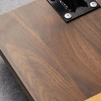 Adjustable Round Wood C-Shaped Wheel Side Table