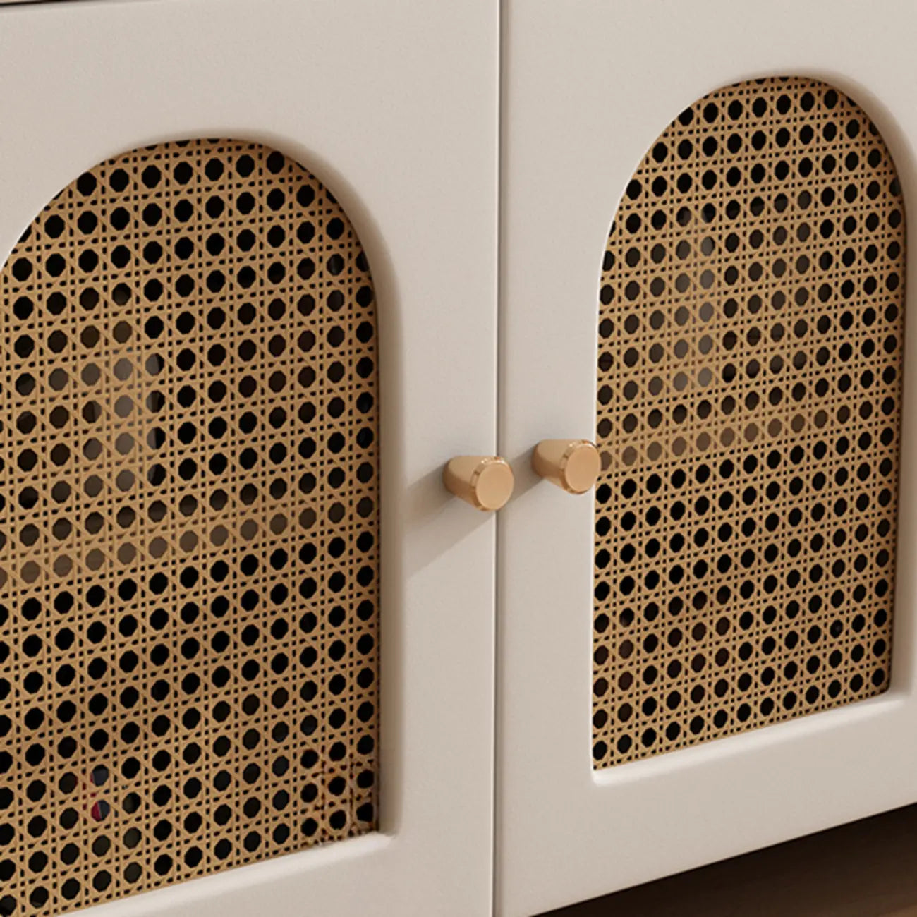 Cubic Wooden Upholstered Entryway Bench with Doors