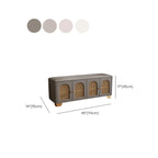 Cubic Wooden Upholstered Entryway Bench with Doors