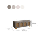 Cubic Wooden Upholstered Entryway Bench with Doors