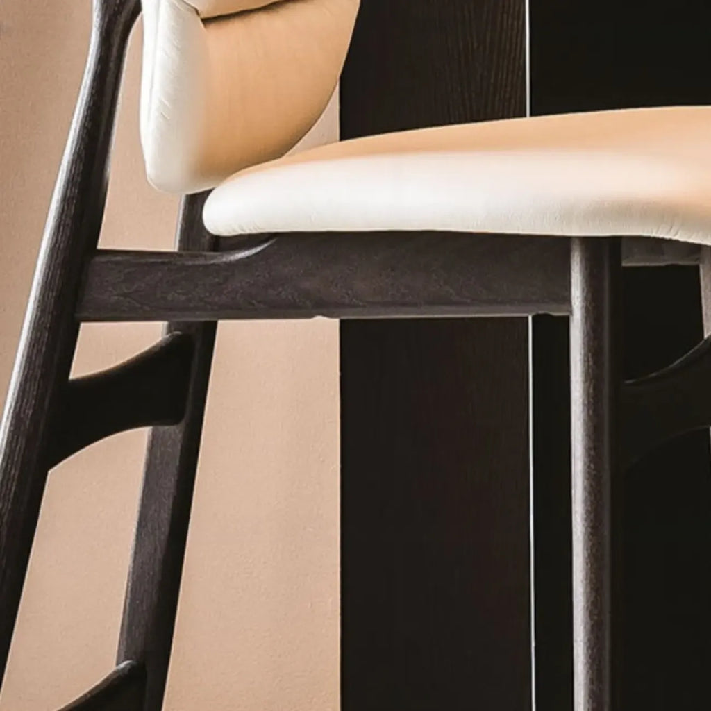 Modern Full-grain Cowhide Leather Saddle Bar Stools For Home