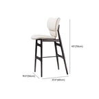 Modern Full-grain Cowhide Leather Saddle Bar Stools For Home