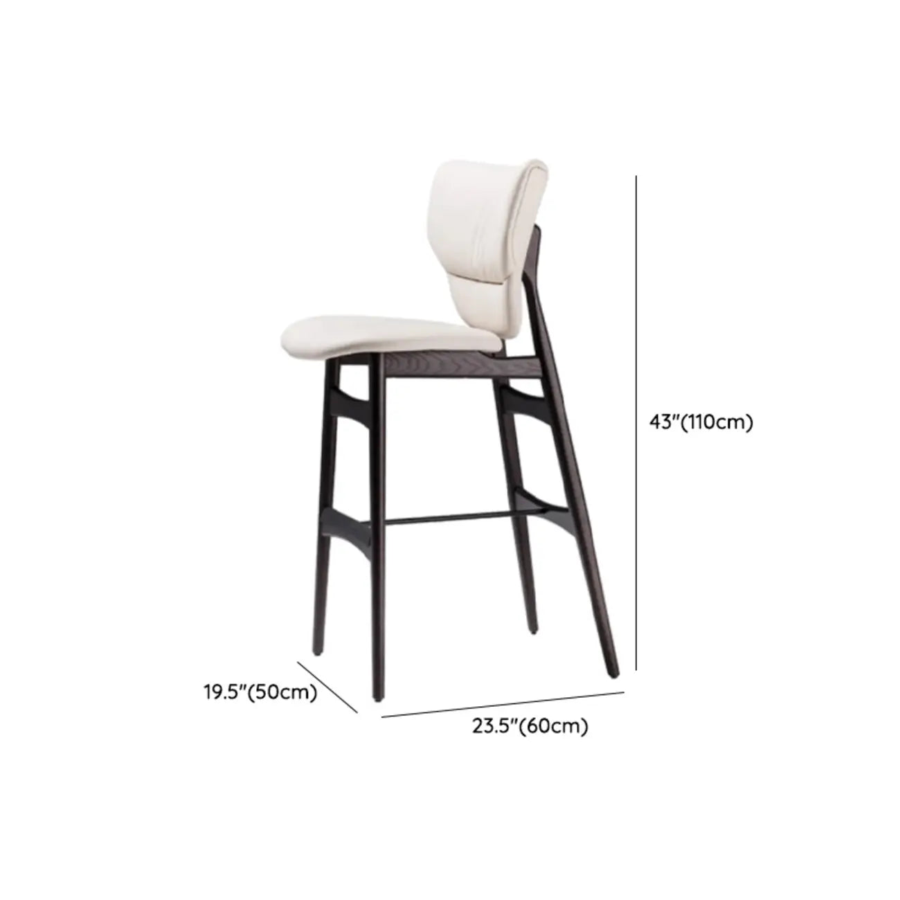 Modern Full-grain Cowhide Leather Saddle Bar Stools For Home