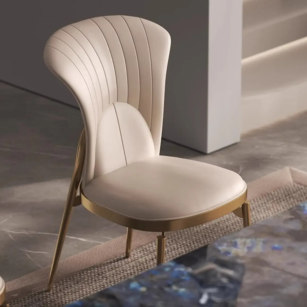 Modern Luxury Leather Upholstered Dining Chairs
