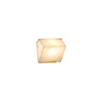 3-Light Geometric Metal Stone Shade Wall Sconce