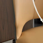 Modern Faux Leather Open Back Armless Dining Chair