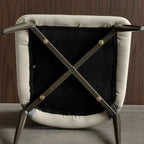 Modern Faux Leather Open Back Armless Dining Chair