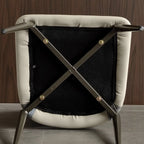 Modern Faux Leather Open Back Armless Dining Chair
