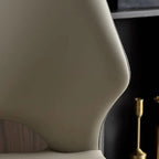 Modern Faux Leather Open Back Armless Dining Chair