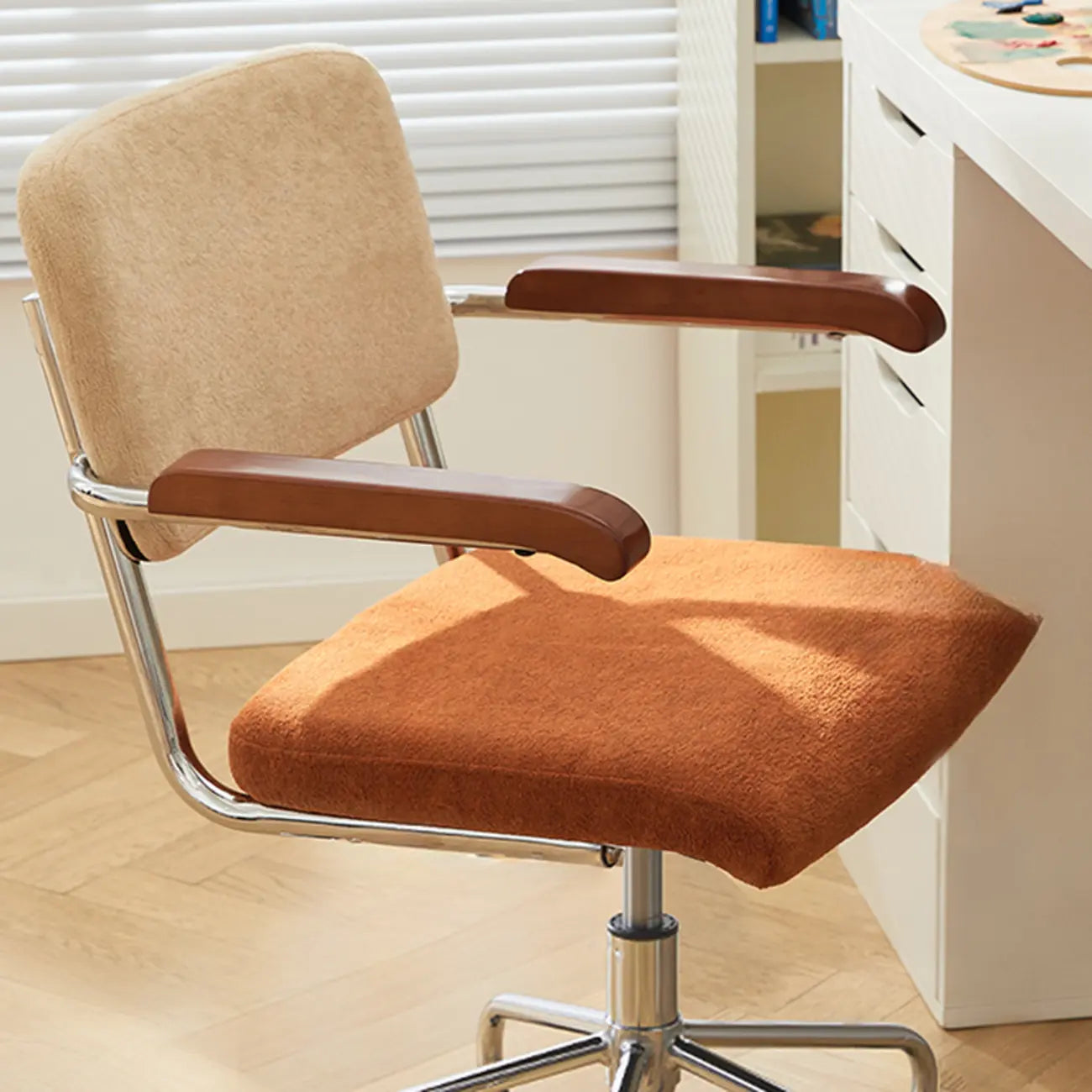 Modern Fabric Metal Frame Adjustable Office Chair