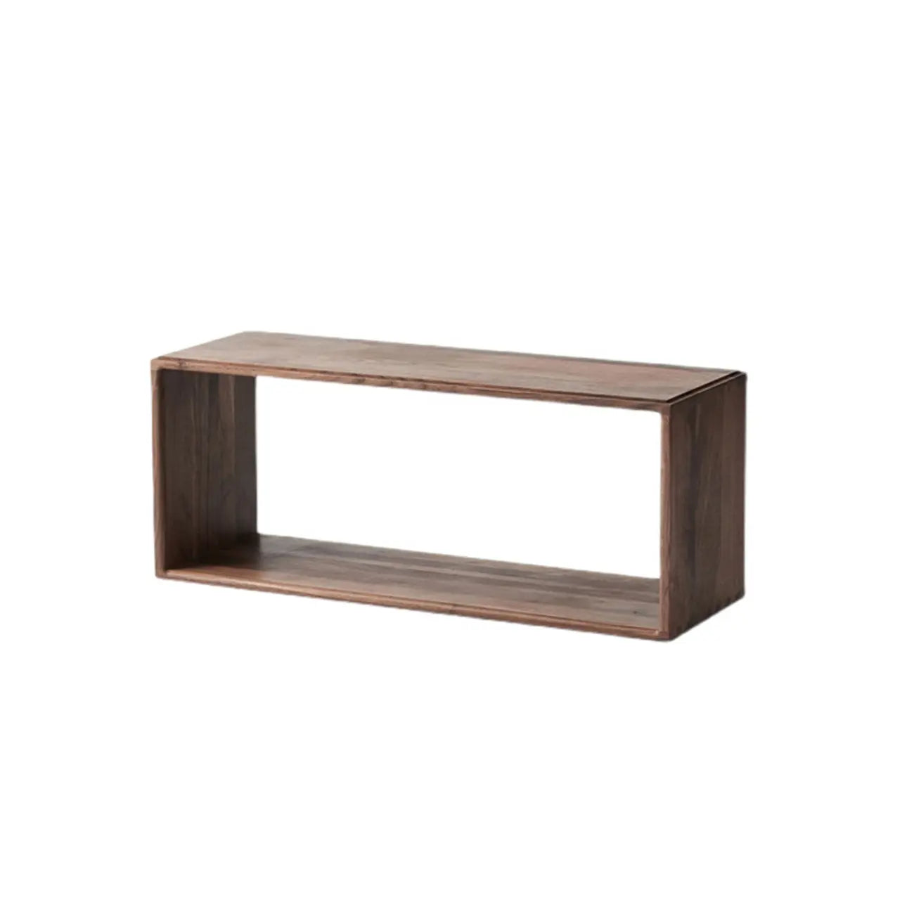 Brown Wooden Open Back Cube Bookshelf Storage Organizer