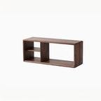 Brown Wooden Open Back Cube Bookshelf Storage Organizer