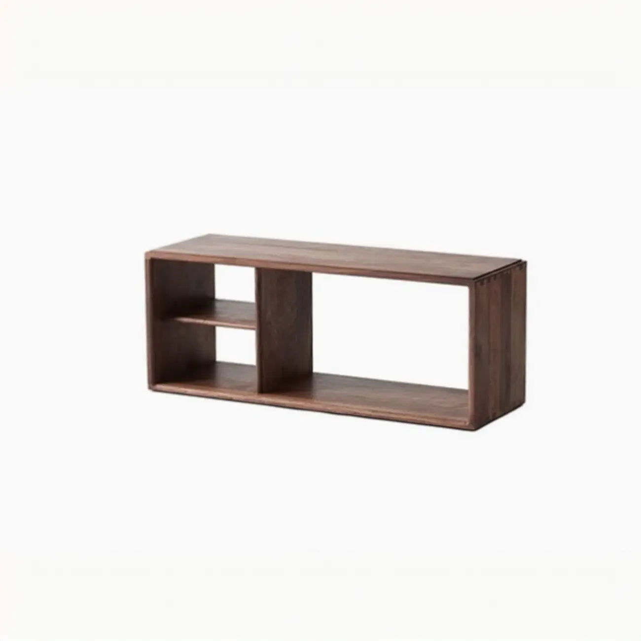 Brown Wooden Open Back Cube Bookshelf Storage Organizer