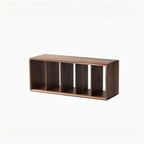 Brown Wooden Open Back Cube Bookshelf Storage Organizer