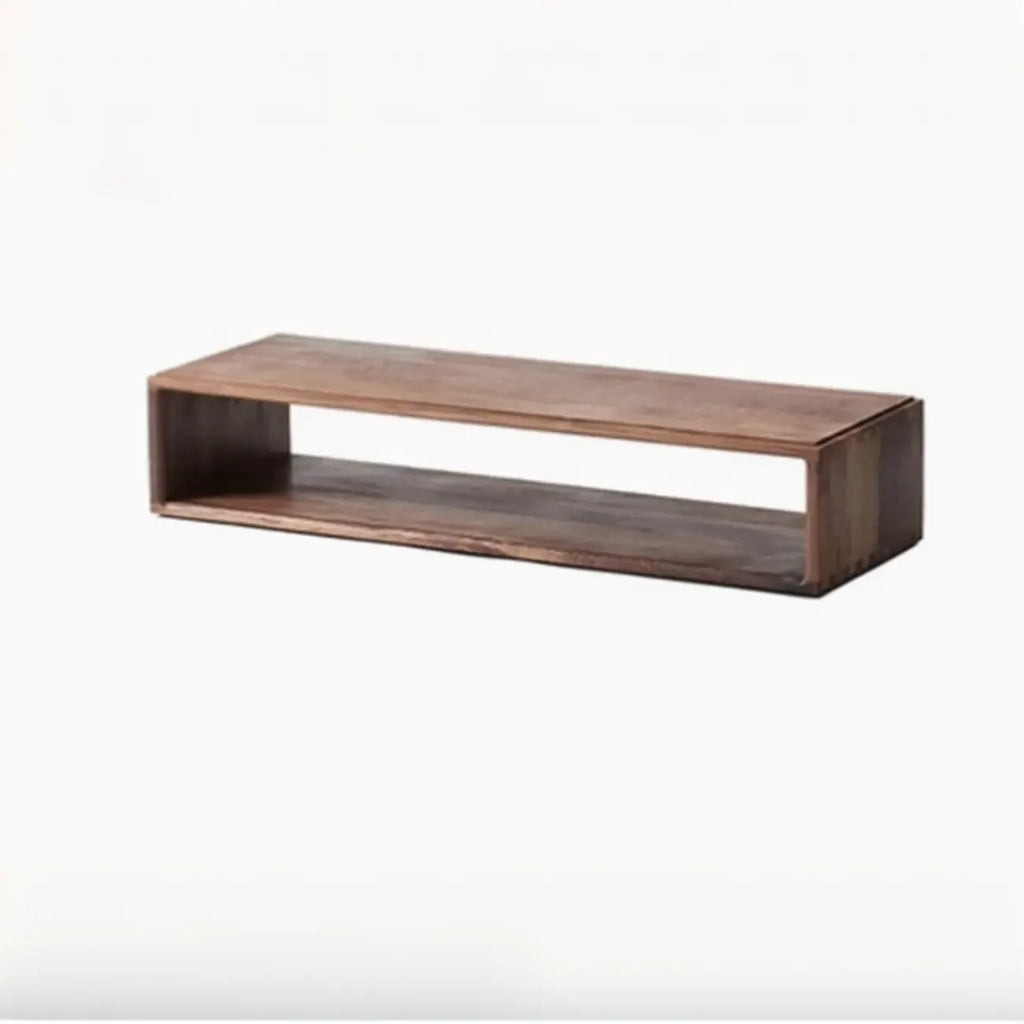 Brown Wooden Open Back Cube Bookshelf Storage Organizer
