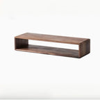 Brown Wooden Open Back Cube Bookshelf Storage Organizer