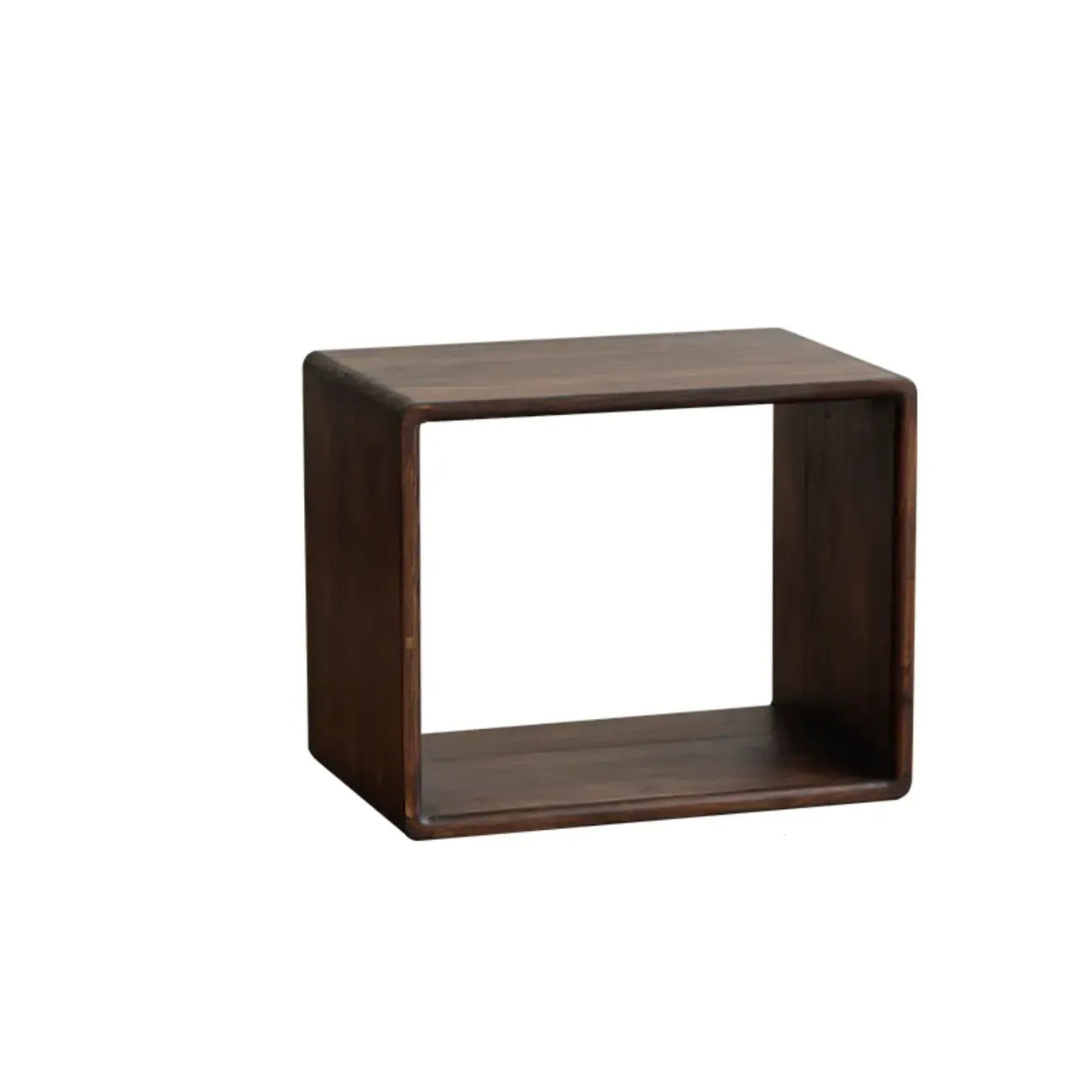 Brown Wooden Open Back Cube Bookshelf Storage Organizer