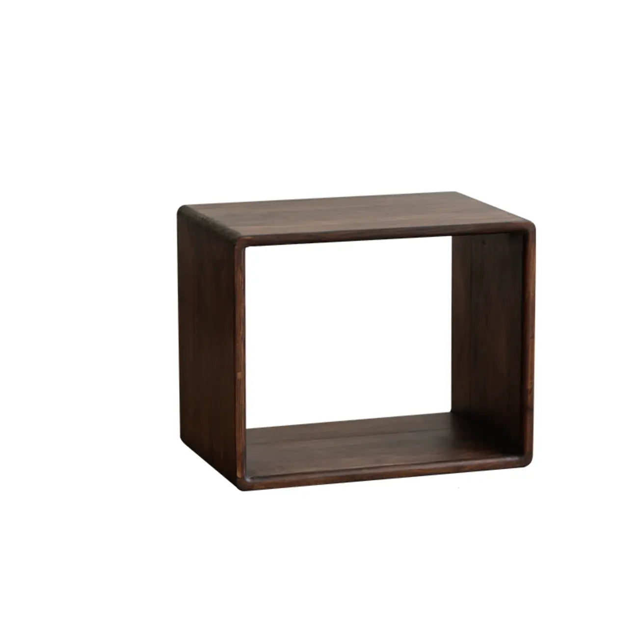 Brown Wooden Open Back Cube Bookshelf Storage Organizer