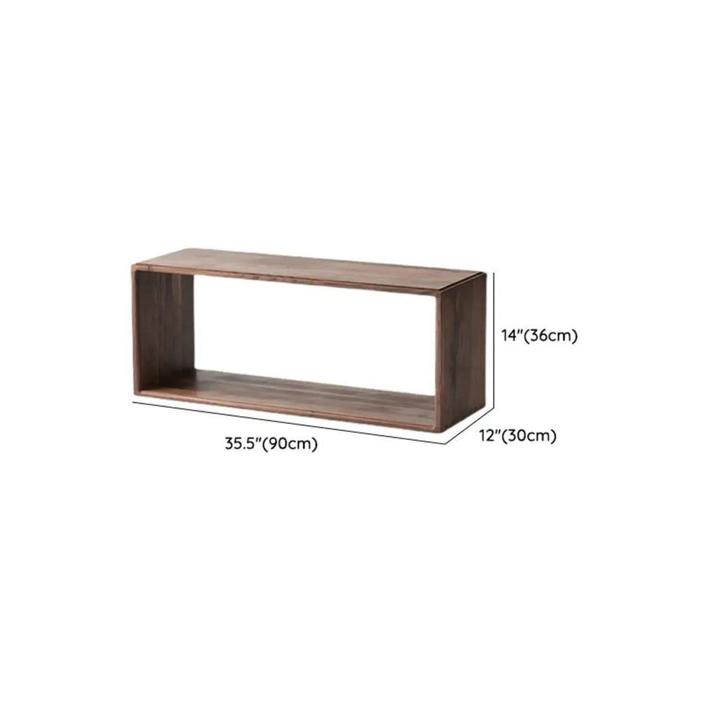 Brown Wooden Open Back Cube Bookshelf Storage Organizer