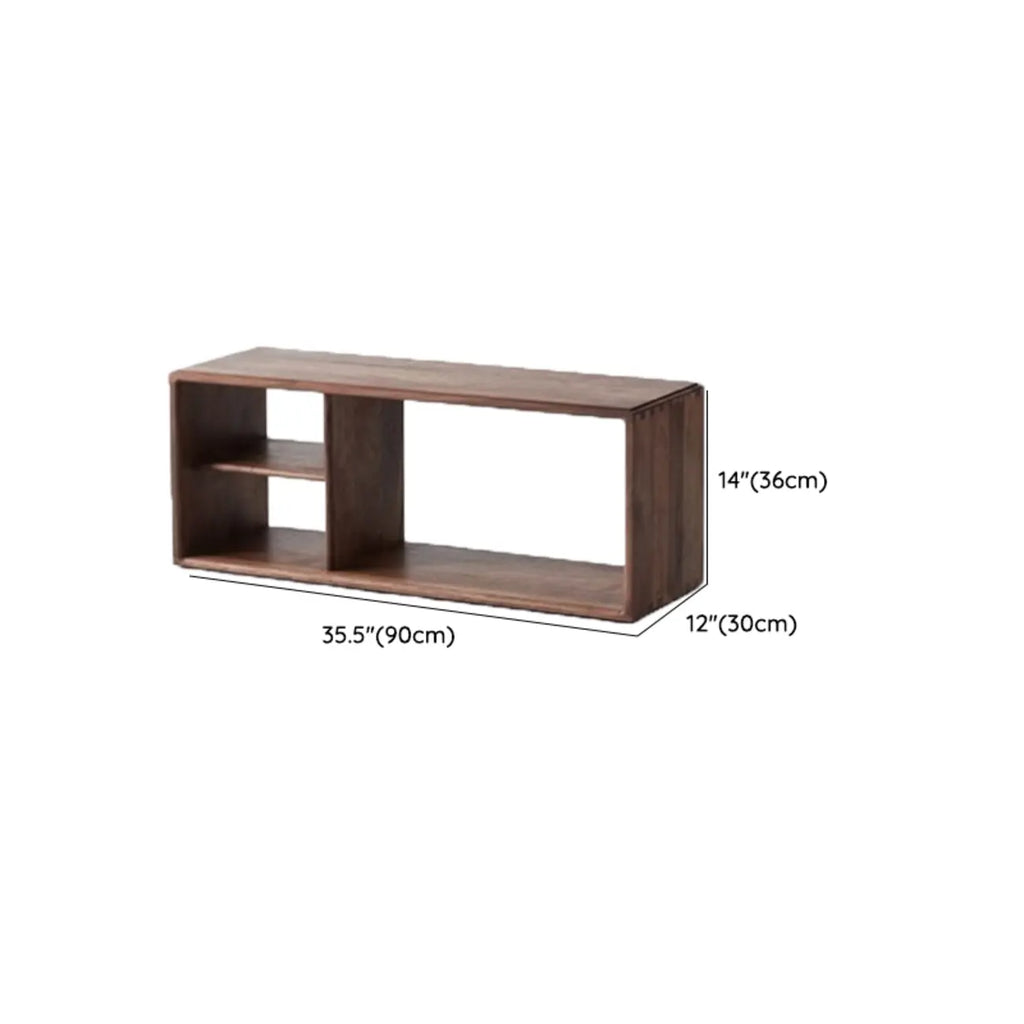 Brown Wooden Open Back Cube Bookshelf Storage Organizer