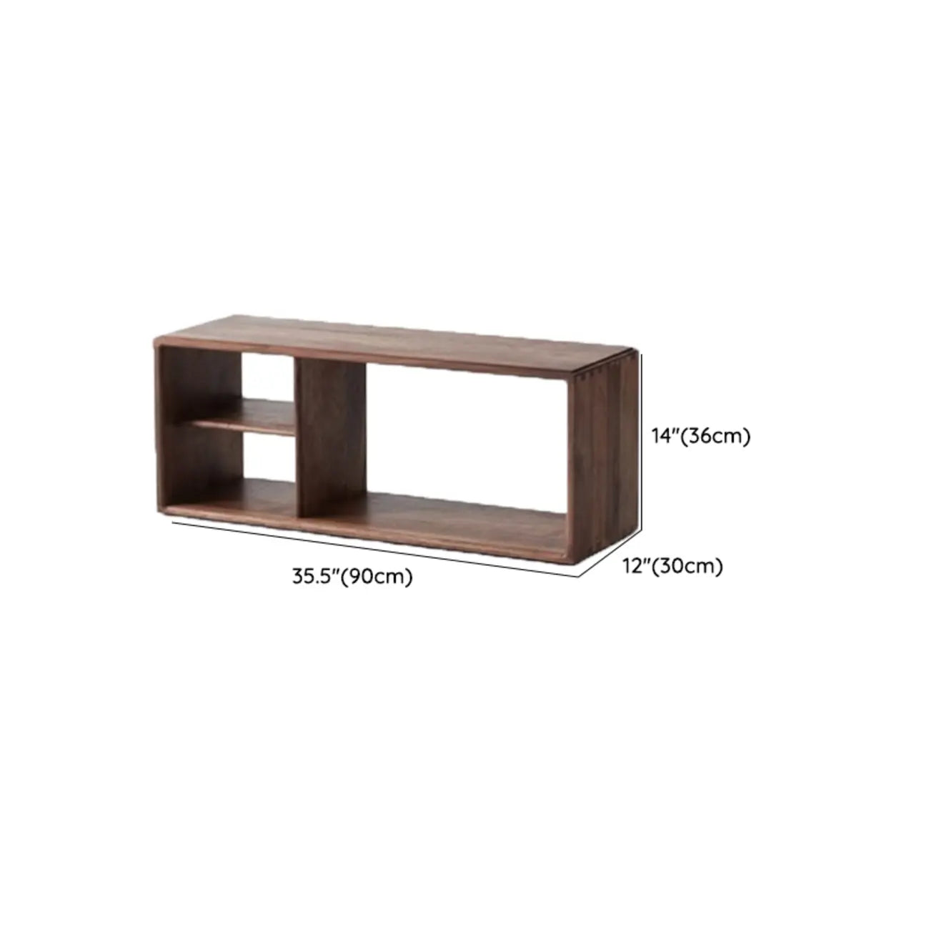 Brown Wooden Open Back Cube Bookshelf Storage Organizer