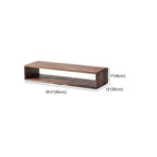 Brown Wooden Open Back Cube Bookshelf Storage Organizer