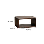 Brown Wooden Open Back Cube Bookshelf Storage Organizer
