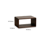 Brown Wooden Open Back Cube Bookshelf Storage Organizer