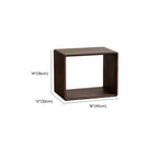 Brown Wooden Open Back Cube Bookshelf Storage Organizer