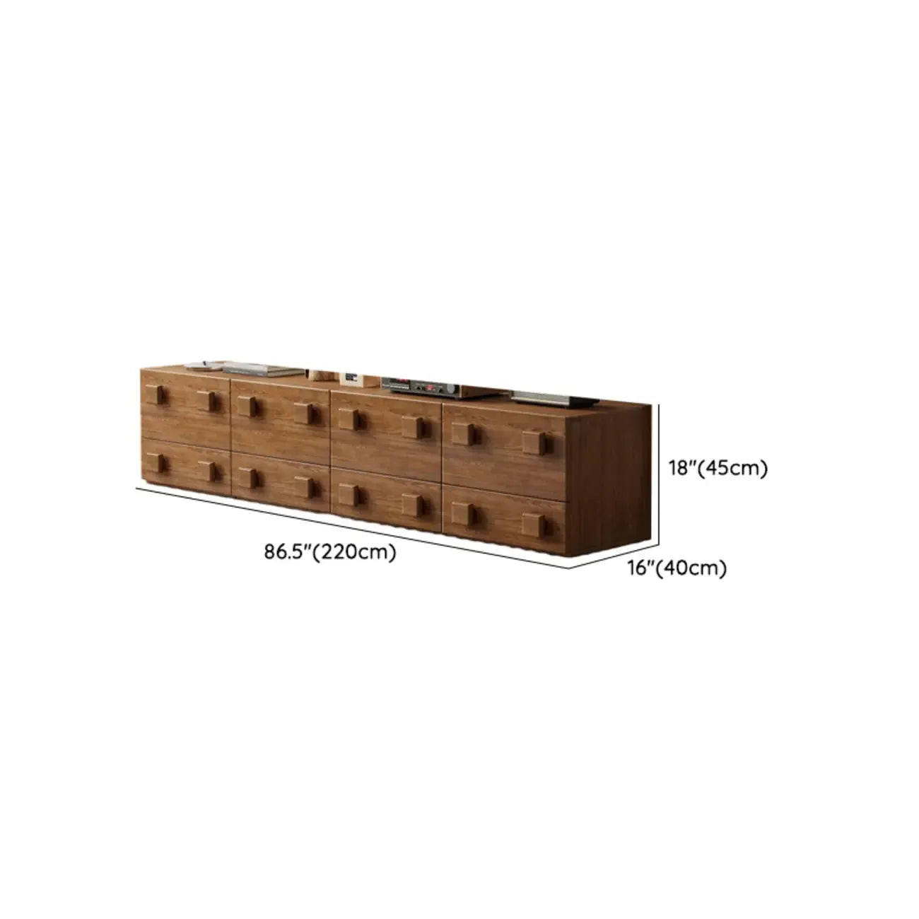 Drop-down Wood Chest Of Drawers Cabinet