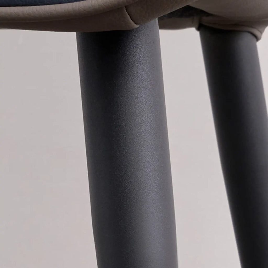 Modern Faux Leather Upholstery Dining Chair with Metal Legs