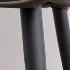 Modern Faux Leather Upholstery Dining Chair with Metal Legs