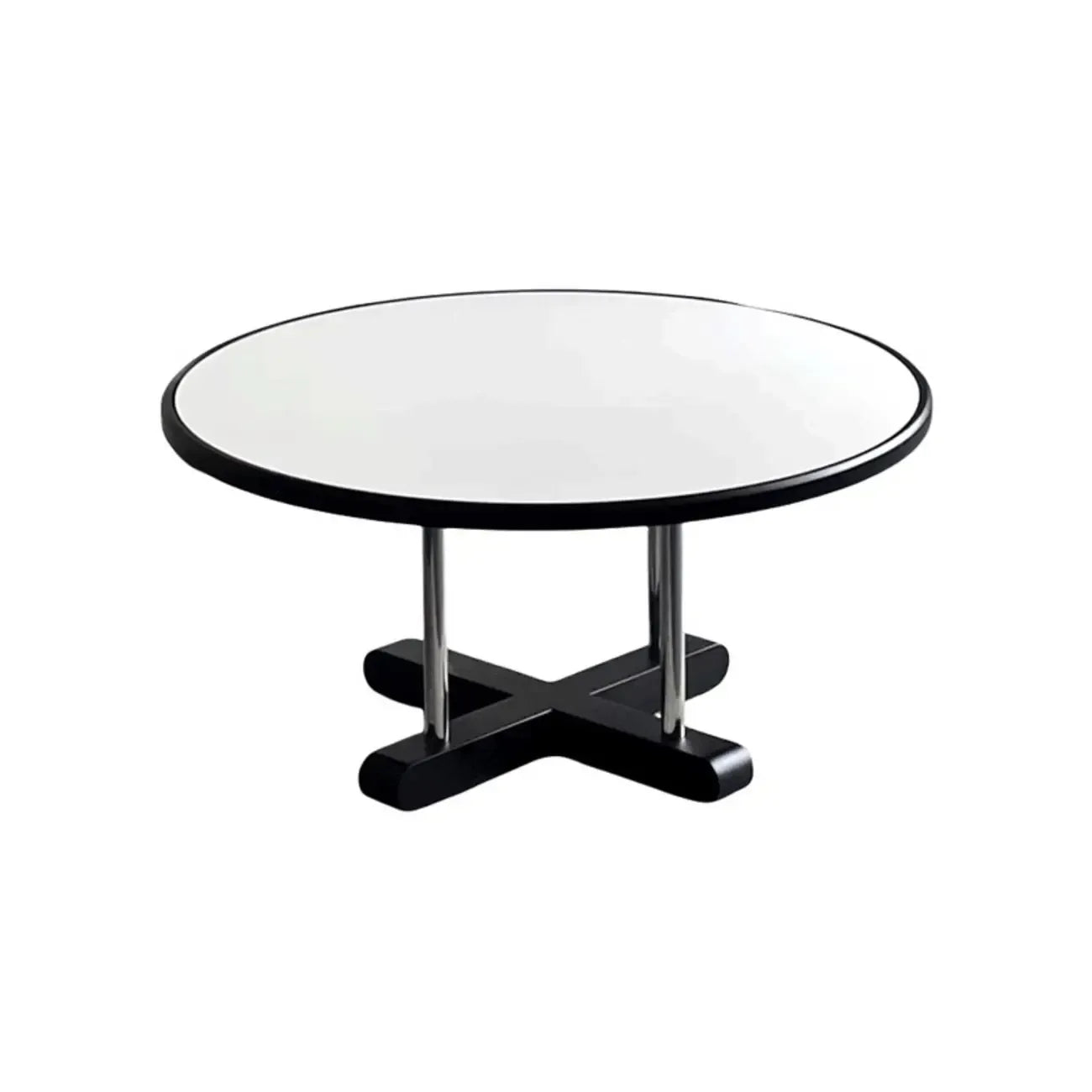 Vintage Round Stone Top Pedestal Base Side Table