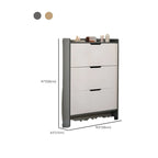 Efficient Minimalist Drop-Front Wood Adjustable Shoe Cabinet