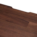 Brown Modern Wood Glass Display Cabinet with Storage