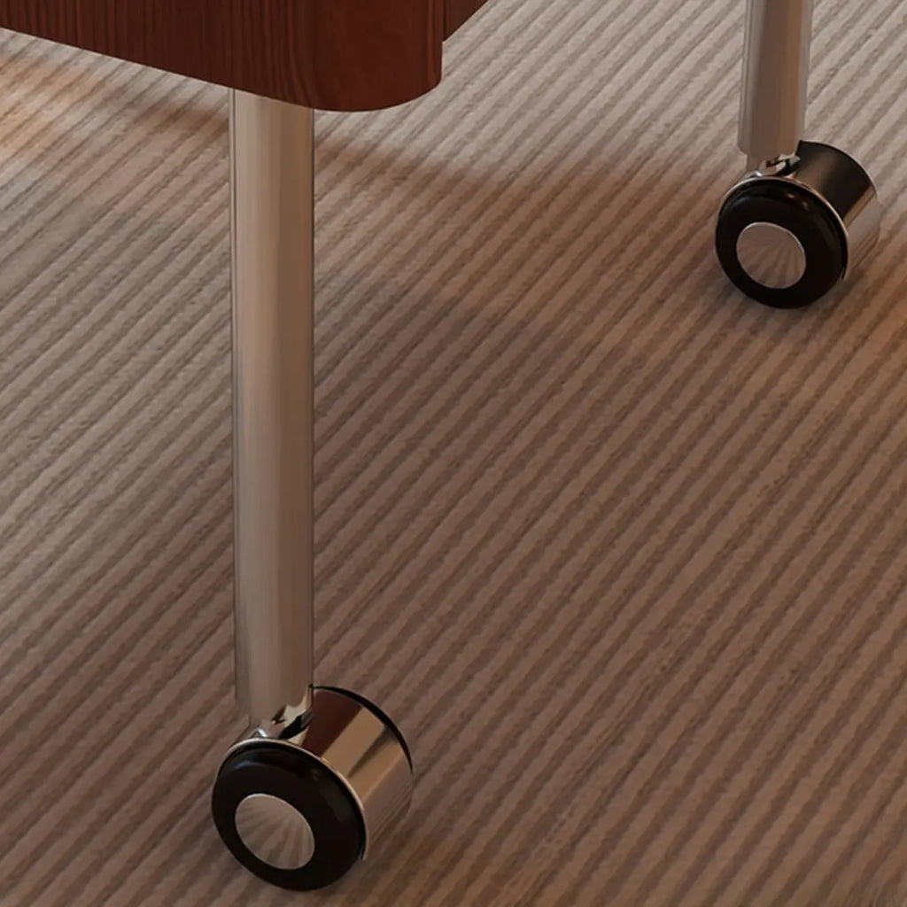 Square Wood Metal Storage Lift-Top Coffee Table with Wheels