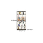 Adjustable Black Metal Shelf Glass Display Cabinet
