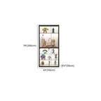 Adjustable Black Metal Shelf Glass Display Cabinet